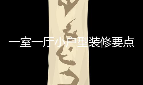 点 一室一厅意什么小户型装修要小户型装修注